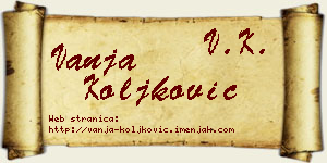 Vanja Koljković vizit kartica